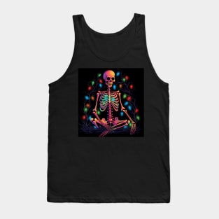 skeleton Santa Tank Top